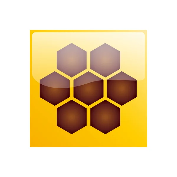 Vektorzeichen Bienenstock & Honig — Stockvektor